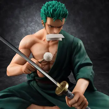17cm Japonijos Anime Pav Roronoa Zoro Statulėlės, Gatavų Prekių PVC Sėdi Versija Statulėlės Kolekcijos Modelis Žaislai Figura