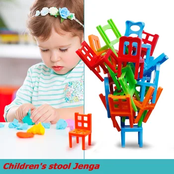 18pcs Surinkto Modelio Kūrimo Rinkiniai Įrankis Kėdės Pusiausvyrą Blokai Plastiko Surinkimas Krovimas Kėdės Vaikams Švietimo Žaislas