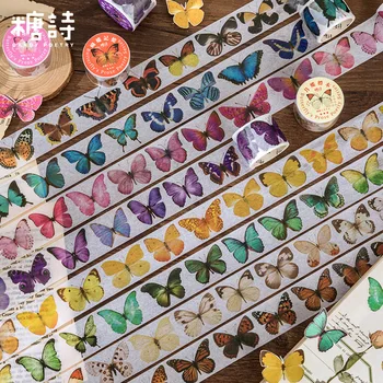 1pc Spalvingas drugelis Washi Tape Japonų Popieriaus 3cm*2m Kawaii Scrapbooking Įrankiai Izoliacine Juosta Nuotraukų Albumą 