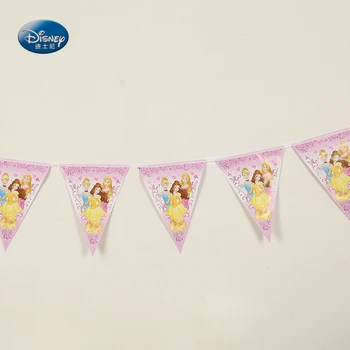 2.8 M gražių Animacinių filmų Princesė Vėliavos Banner, Įskaitant 12pcs Vympel Vaikai Laimingi Gimtadienio Prekių Apdaila