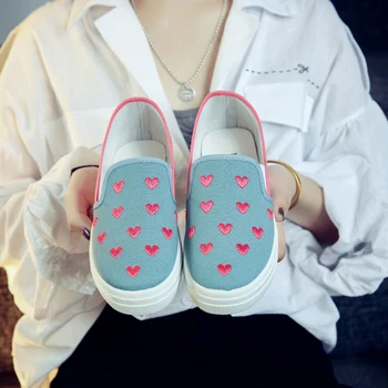 2020 naujas moterų senojo Pekino audinys batai drobė batai pavasarį, vasarą, rudenį storio apačioje studentų mažas persikas širdies butas batai
