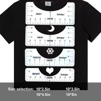 2021 4Pcs/Set T-Shirt Derinimas Valdovas orientuoti T-Shirt Dizainas Mados Valdovų Dydžio Diagramos Suaugusiųjų Jaunimo Bamblys