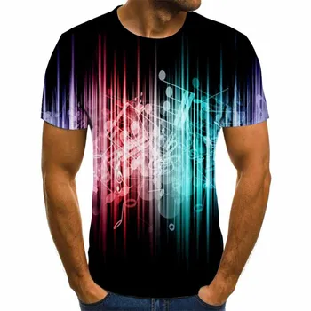 2021 Muzikos Įrašus 3D Atspausdintas Marškinėliai Vyrams, Moterims, Muzika, Dizainas Trumpas Rankovės Juokingi marškinėliai Hip-Hop Atsitiktinis Streetwear Marškinėliai Tee Viršų