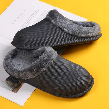 2021 Žiemos šlepetės vyriški medvilniniai šlepetės vyriški medvilniniai storas šiltas batai neperšlampami candy spalva namas šlepetės duona batai