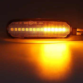 2vnt Dinaminis LED Posūkio Signalo Lemputė Indikatorių Šoninis Gabaritinis Žibintas 