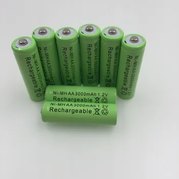 4/20 VNT naujas AA baterija 3000 mAh įkraunamos baterijos, 1.2 V Ni-MH AA baterijos, tinkančios laikrodžių, pelės, kompiuterių