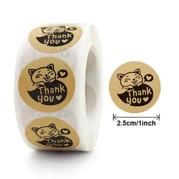 500pcs Gyvūnų Ačiū Lipdukai Roll Baby Shower Ačiū Korteles Paketas Gimtadienio Malonių Dovanų Pakavimo Plombos Etiketėms