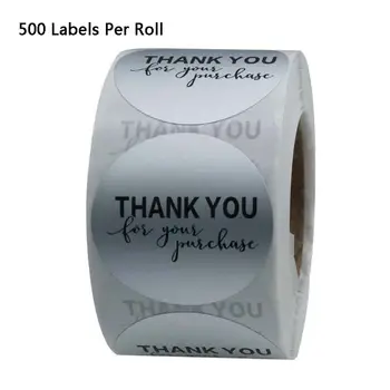 500pcs/roll Dėkojame už Jūsų Pirkti Lipdukų Dovanų Pakavimo Plombos Etiketėms Scrapbooking Apdaila