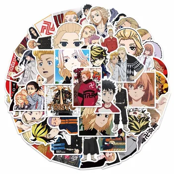 50Pcs/set Anime Tokyo Revengers Japonijos Duomenys Pobūdžio Lipdukai Riedlentė Nešiojamas Telefono užrašų knygelė Apdailos Lipdukai