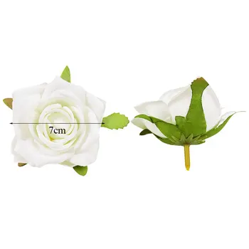5vnt 7cm Šilko Dirbtinių Rožių Žiedai, Rožių Gėlių Galvos Vestuves Namų Puošybai Netikrą Gėlių Dirbtinių Rožių Vainikas 