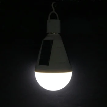 7W 12W Nešiojamas Saulės energija Varomas LED Lemputės, Šviesos, atsparus Vandeniui E27 Bazė Kempingas Lemputė Pagalbos Įkrovimo Kabinti Palapinę Nakties Šviesos