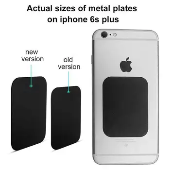 8 Vnt Magnetinės Metalo Plokštės Lipdukas Išmaniųjų Telefonų Matinė Juoda