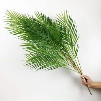 96cm 13 Vadovų Atogrąžų Dirbtinių Palmių Didelių Augalų Lapai Netikrą Palmių Lapai Plastiko Monstera Lapai Biuro Apdailos
