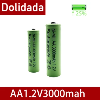 AA, 1.2 V 3000mAh NiMH 1.2 v Įkraunamas Baterijas Žalia baterija Sodo Saulės Šviesos diodų (LED žibintuvėlį, fakelą