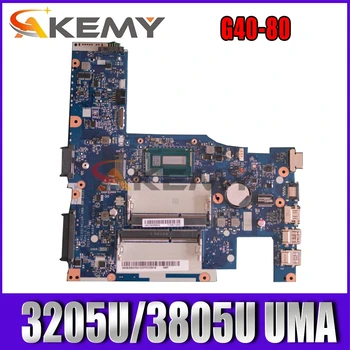 Akemy ACLU3/ACLU4 NM-A362 Nešiojamojo kompiuterio motininė plokštė Lenovo G40-80 (14 colių) G40-70 originalus mainboard 3205U/3805U UMA