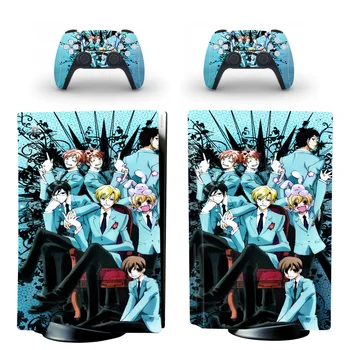 Anime Ouran High School PS5 Disko Odos Lipdukas Playstation 5 Konsolės Ir 2 Kontroleriai Vinilo Decal Apsauginis Disko Odos