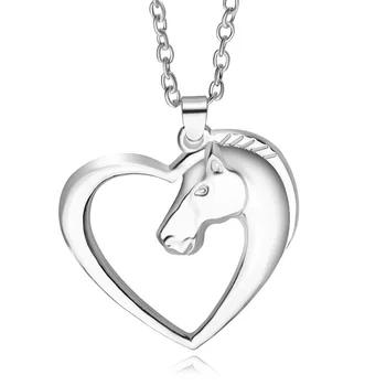 Arklių Modelis metalo Spalvos bižuterijos Širdies Arklių Madinga Gyvūnų, Kabamųjų