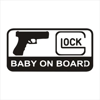 Asmenybės Glock Pistoletas Kūdikių Laive Automobilio Buferio Lipdukai ir Lipdukai Automobilio Stiliaus Apdaila Durų Kūno Langą Vinilo Lipdukai