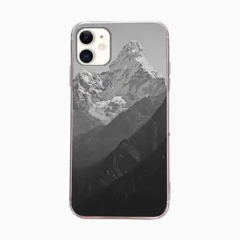 Baltosios Pušies Miško Kalno viršūnėje Rūkas, Telefono dėklas, Skirtas Iphone 5 SE 2020 6 6s 7 8 plus X Xr XS 11 12 Mini Pro Max Fundas Dangtis