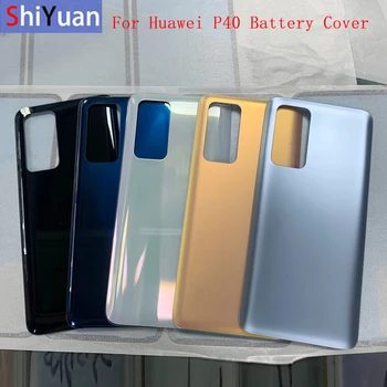 Baterija Atveju Dangtelis Galinių Durų Būsto Atgal Atveju, Huawei P40 P40 Pro Uždėkite Akumuliatoriaus Dangtelį su Logo