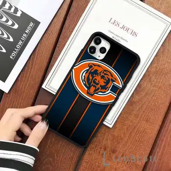 Chicago Bears rugby phone case for iPhone 11 12 pro XS MAX 8 7 6 6S Plus X 5S SE 2020 XR Soft silicone
