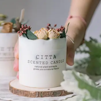 CITTA Mori Serijos Aromatizuoti Žvakės Natūralių Augalų Žvakė Dovanų Dėžutė Su padėklu Kūrybos Kvepianti Žvakė