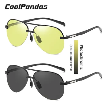 CoolPandas Prekės ženklo Dizainas Poliarizuoti Akiniai nuo saulės Vyrams Photochromic Vairavimo Akinius Moterims, Klasikinis UV400 Apsauga zonnebril heren