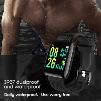 D13 Smart Watch Vyrų Kraujo Spaudimas Vandeniui Smarth Žiūrėti Moterų Širdies ritmo Monitorius Fitness Tracker Žiūrėti Sportas 