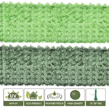 Dirbtinis Žalios Lapinės Tvora Roll UV Apsauga Ivy Privatumo Sodo Tvora, Kieme, Už Namo, Sodo Puošmena Rotango Augalų Sienos