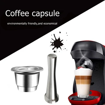 Dropship Daugkartinio naudojimo Kavos Kapsulių Nespresso Mašinos Refilable Maker Filtras Cafeteira Nespresso inissia Nerūdijančio Plieno
