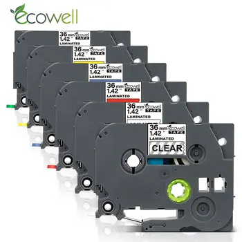 Ecowell 36mm Spalvotų etikečių juosta suderinama 261 161 461 561 661 761 Spausdintuvo Juostelės, etiketės maker