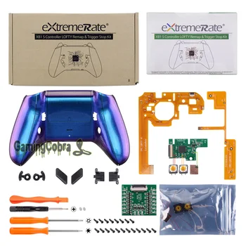 EXtremeRate Chameleonas Violetinė Mėlyna Išdidus Programable Remap & Sukelti Sustabdyti Kit XB Vienas S & One X Valdiklio Modelis 1708