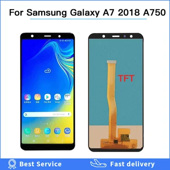 Galima reguliuoti ryškumą LCD Samsung Galaxy A7 2018 M. 2016 m. 2017 A750 A720 A710 LCD Ekranas Jutiklinis Ekranas skaitmeninis keitiklis Asamblėjos +Įrankiai
