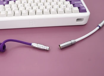GeekCable Rankų darbo Mechaninė Klaviatūra Duomenų Kabelis GMK Temą SP Keycap Temą Linijos Violetinės Pieno Colorway Kelis Kištuko Tipas