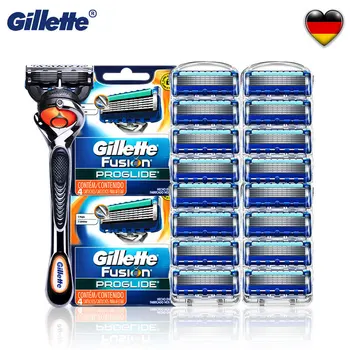 Gillette Fusion PROGLIDE Skustuvas Profesinės Vyrų Plaukai Veido Skutimosi Pakaitinės Kasetės Vokietija Importavo 5 sluoksnių Skustuvo Ašmenimis