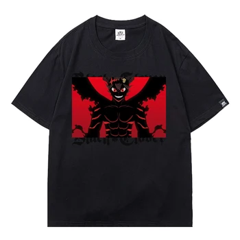 Gotikos Anime Black Dobilų Harajuku Gatvėje 2021 Summrt Vyrų Prarasti Minkštas marškinėliai Negabaritinių T-shirt mens Laiškas Spausdinti Viršūnes & Tees