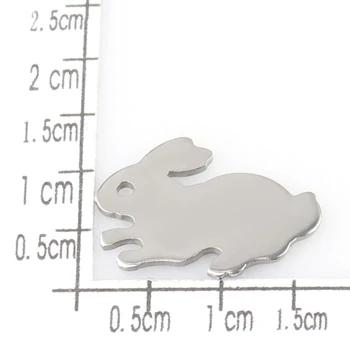 HXD 20pcs 11*16 mm nerūdijančio plieno pakabukas mielas gyvūnų triušis pakabukas karoliai white rabbit priedai 