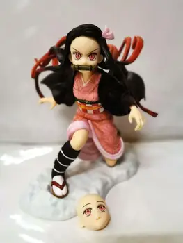 Japonijos Anime Demon Slayer Kimetsu nr. Yaiba pav Kamado Tanjirou Nezuko PVC Veiksmų Skaičius, Kariai Modelis Figuals Žaislai Dovana