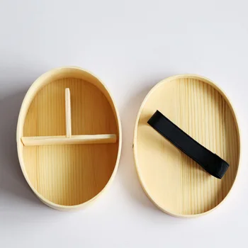 Japonų Stiliaus Mediniai Pietūs Bento Box Box Nešiojamų Vienu Sluoksniu Suši Maisto Konteinerių Studentų Biuro Darbuotojas, Indai Rinkinys