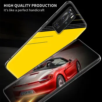 Juoda Geltona mados Juodas Dangtelis Huawei 30 P40 P20 Lite 30 Pro P Smart 2019 Z P Smart S 2020 2021 Silikoninis Telefono dėklas