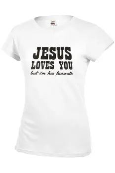 Jėzus myli tave, bet aš jo Mėgstamas jaunimo marškinėliai keletą spalvų puikus marškinėliai Naujas Mados marškinėliai Prekės Hip-Hop Spausdinti Vyrai Tee Marškinėliai H