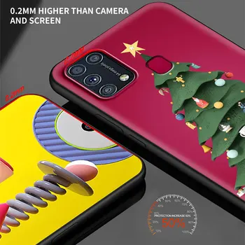 Kalėdų Senio Elnių Medis Padengti Samsung Galaxy M31 Premjero M30s M51 M31s M11 M01 A7 A9 2018 M21 F41 Telefono dėklas Coque