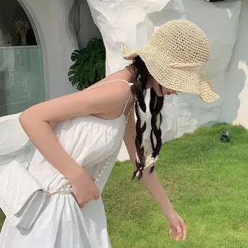 Kibiras Skrybėlės Moterims Nėrinių Paplūdimio Drabužiai Atsitiktinis Kietojo Temperamentas Saulės Šešėlių Saldus Japonų Stiliaus Studentų Gražių Vasaros Mergaitišką Paprasta