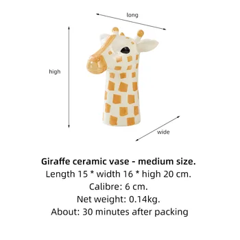 Kūrybos Žirafa Keramikos Vazonas Gyvūnų Skulptūrų Namų Vaza Šiuolaikinio Namų Dekoro Gyvenimo Kambario, Miegamasis Darbalaukio Dekoro Dovanos