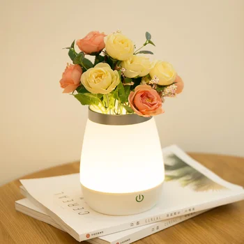 LED Vaza Naktį Šviesos Trijų lygių Tamsos Gali Augti Gėlės USB Liesti jutiklis Miegamojo Lovos Dekoratyvinis Stalo Lempa Vaikų Dovanų