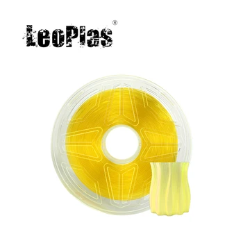 LeoPlas 1kg 1.75 mm Skaidrus, Permatomas Aišku, Geltona PETG Gijų 3D Spausdintuvą, eksploatacinėmis medžiagomis Spausdinimo Tiekimo Plastiko