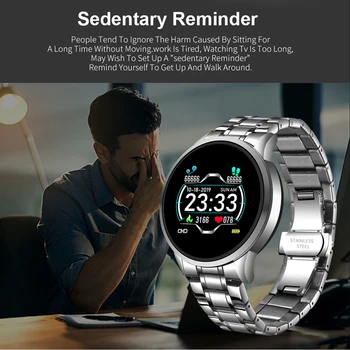 LIGE Naujų Plieno Smart Watch Vyrų Vandeniui sporto IOS Širdies ritmas, kraujo spaudimas skambučių Informaciją smartwatch Fitness tracker