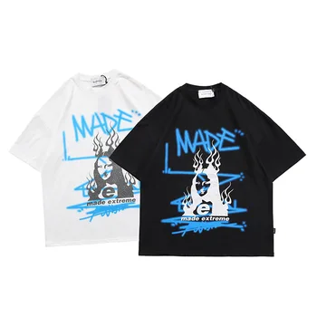MADEEXTREME Mona Lisa T-Shirt Streetwear Vyrų Hip-Hop 2021 Harajuku Medvilnės Atsitiktinis Vasaros negabaritinių marškinėliai topai tee 2135