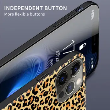 Mados Leopardas Spaudiniai Silikoninis Telefono dėklas Skirtas iPhone 12 Mini Pro 11 SE 2020 X XS Max XR 7 8 6 6S Plius Minkštas Viršelis Coque Fundas
