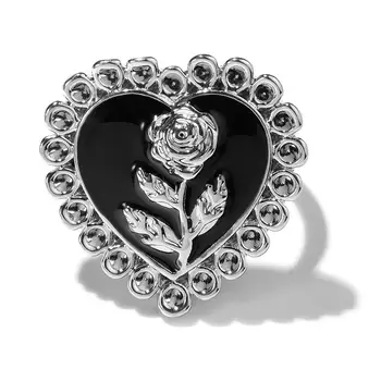 Mados Stilius Juodosios Rožės Žiedas Naujas Prabangus Populiarus Asmenybės Derliaus Žiedas Moteris Šalis Gimtadienio, Vestuvių Papuošalai Dovana
